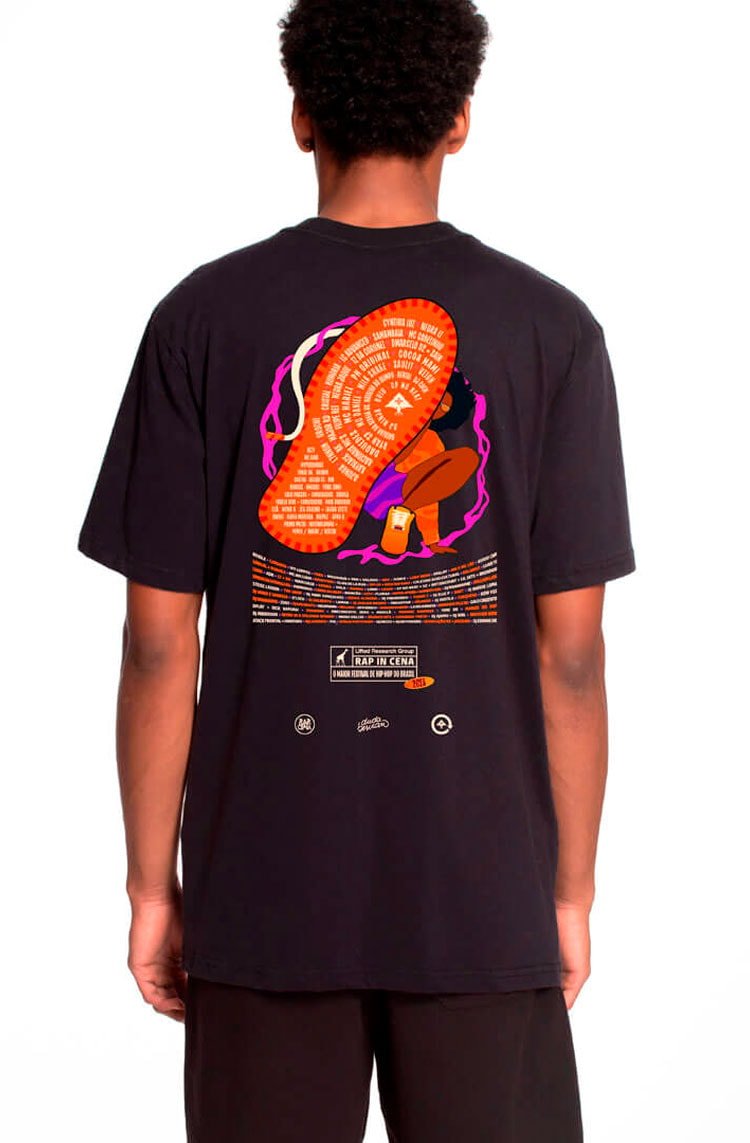 Camiseta LRG Rap In Cena Bud Festival Preto - NewSkull