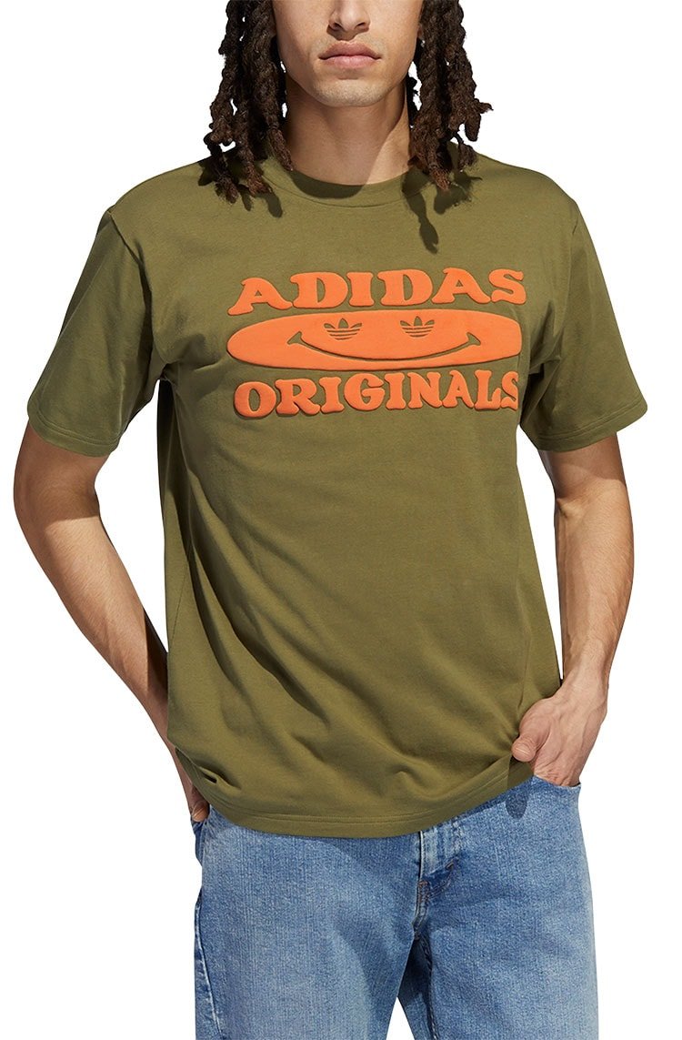 Camiseta Manga Curta Originals Smile Verde/Laranja - NewSkull