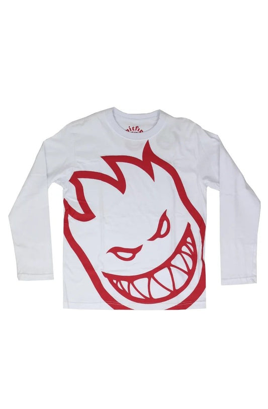 CAMISETA MANGA LONGA KIDS SPITFIRE FIRELORD INFANTIL BRANCA - NewSkull