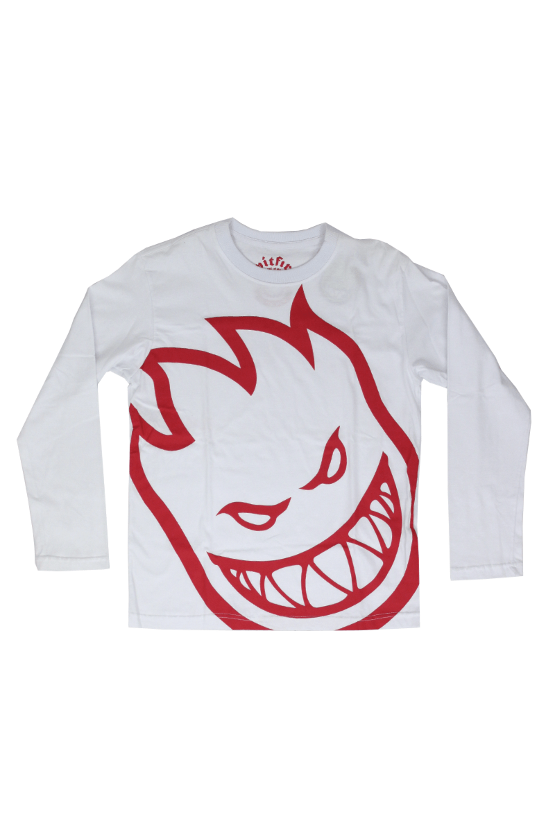 CAMISETA MANGA LONGA KIDS SPITFIRE FIRELORD INFANTIL BRANCA - NewSkull