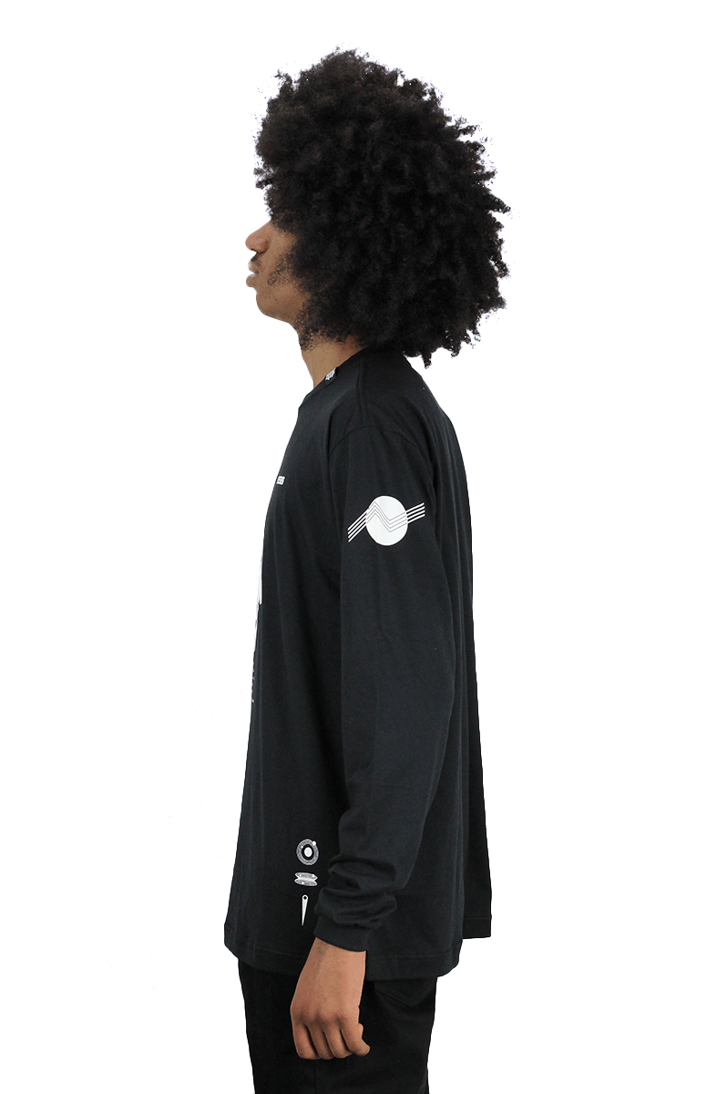 Camiseta Mess Apolo Manga Longa Preta - NewSkull