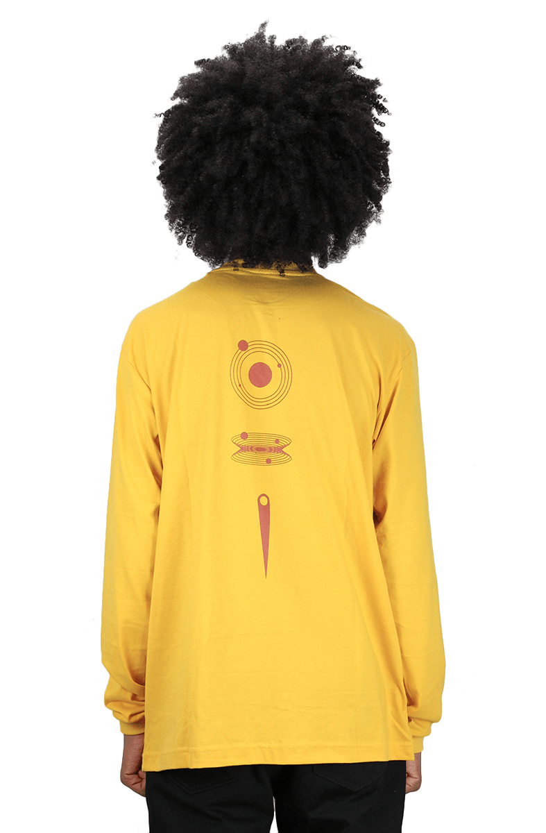 Camiseta Mess Up And Beyond Manga Longa Amarela - NewSkull