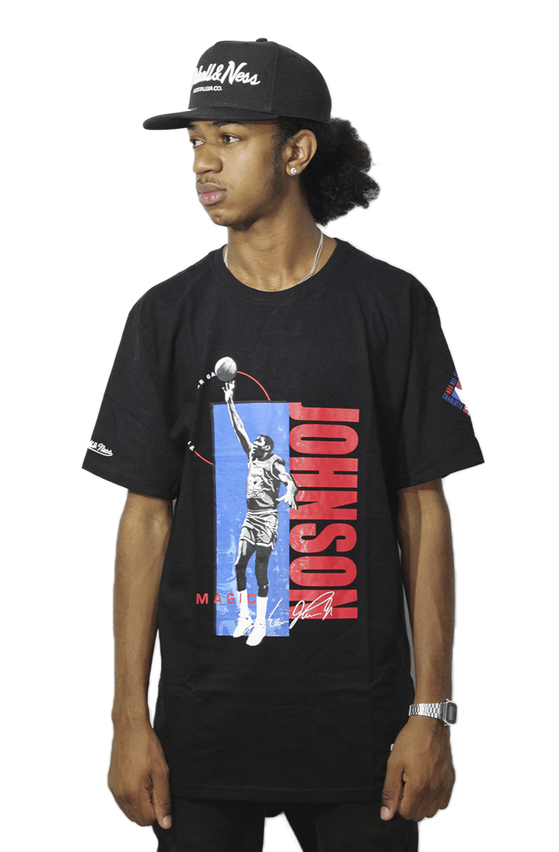 Camiseta Mitchell e Ness All Star Game Magic Johnson Preto - NewSkull