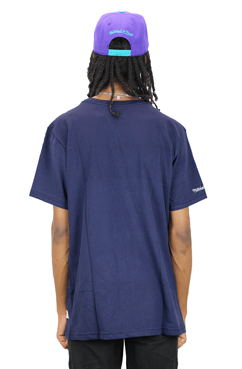 Camiseta Mitchell e Ness Box Logo Azul - NewSkull