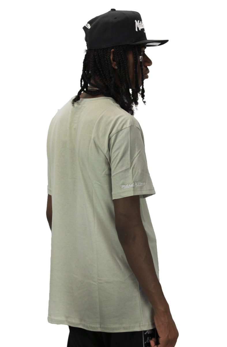 Camiseta Mitchell e Ness Box Logo Camo Bege - NewSkull
