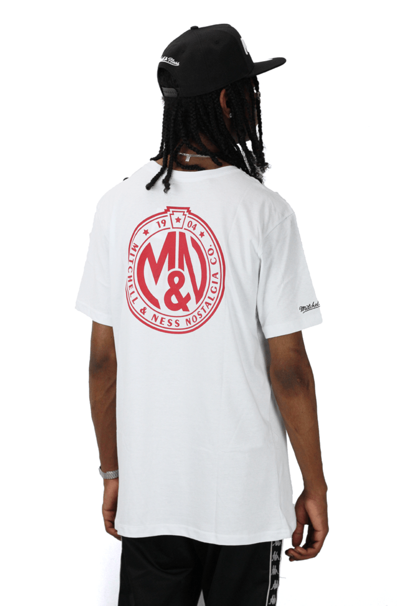 Camiseta Mitchell e Ness Front Signature Branca - NewSkull