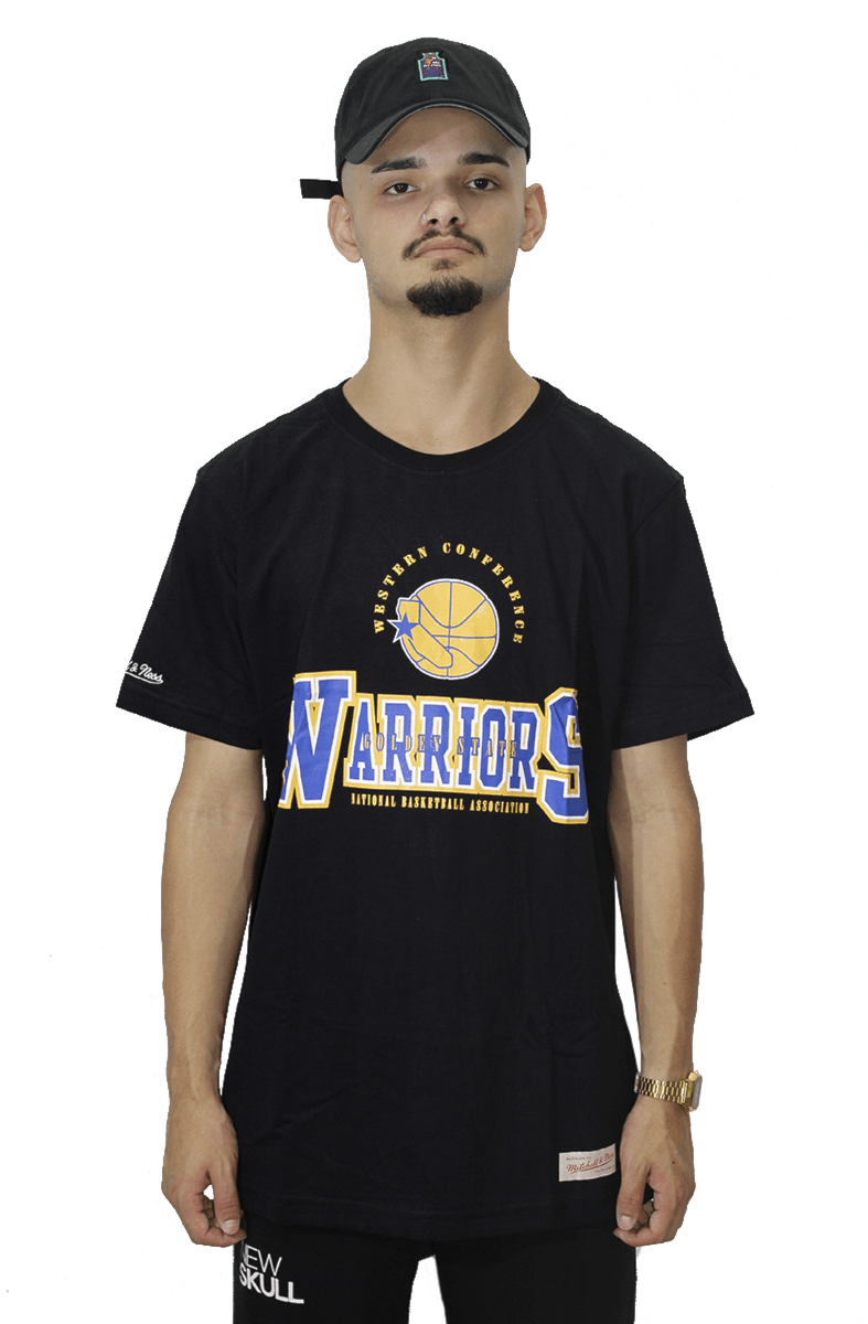 Camiseta Mitchell e Ness Golden State Warriors Preto - NewSkull