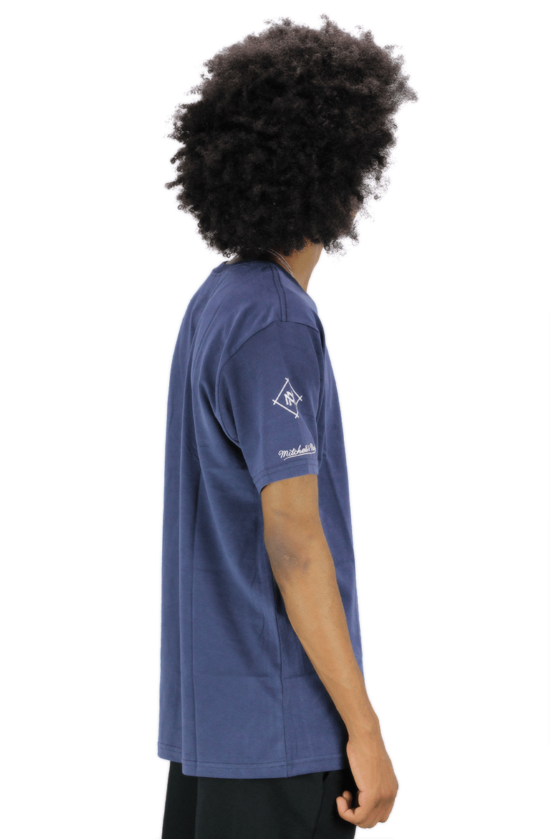 Camiseta Mitchell e Ness Interlock AZUL - NewSkull