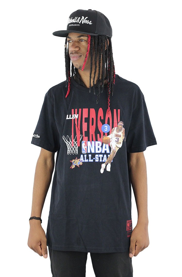 Camiseta Mitchell e Ness NBA All - Star Allen Iverson Preta - NewSkull