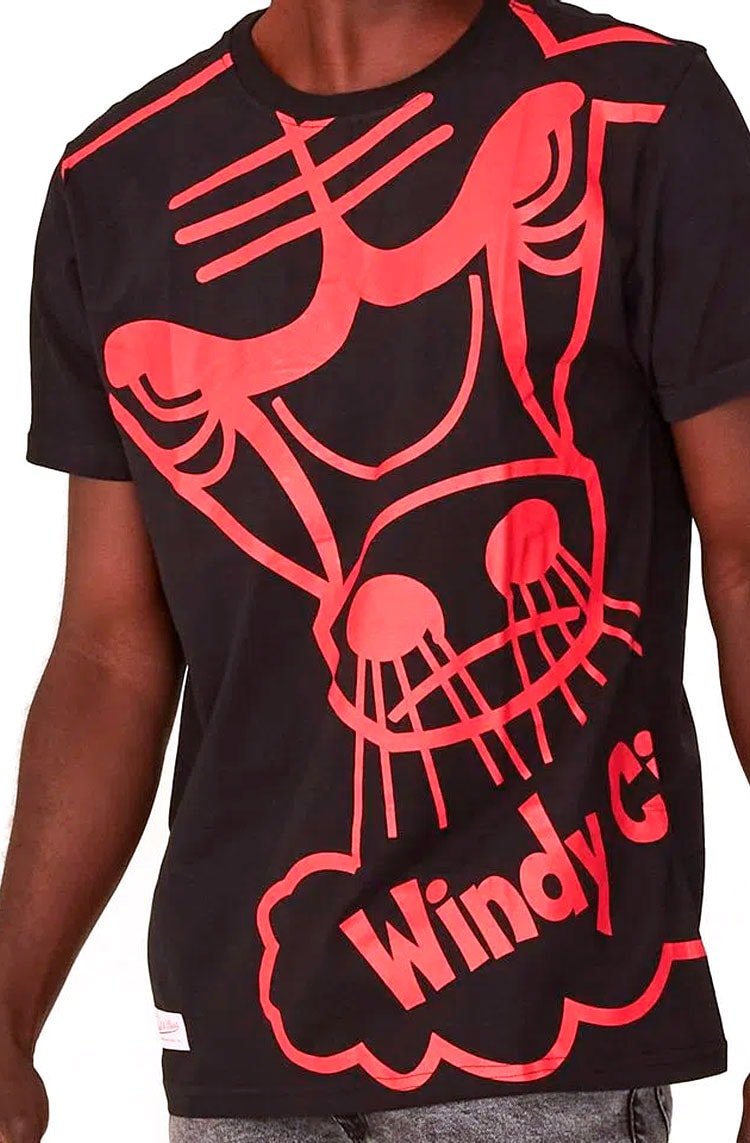 Camiseta Mitchell & Ness Bigo Logo Chicago Bulls Preta - NewSkull