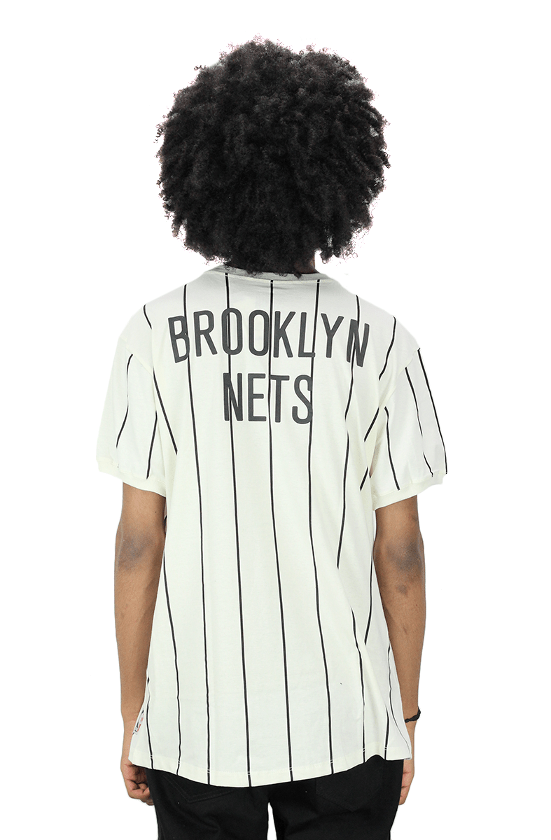 Camiseta NBA Stripes Brooklyn Nets Branca - NewSkull