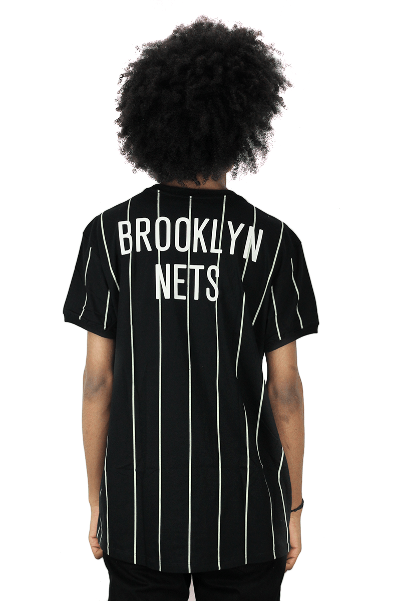 Camiseta NBA Stripes Brooklyn Nets Preta - NewSkull