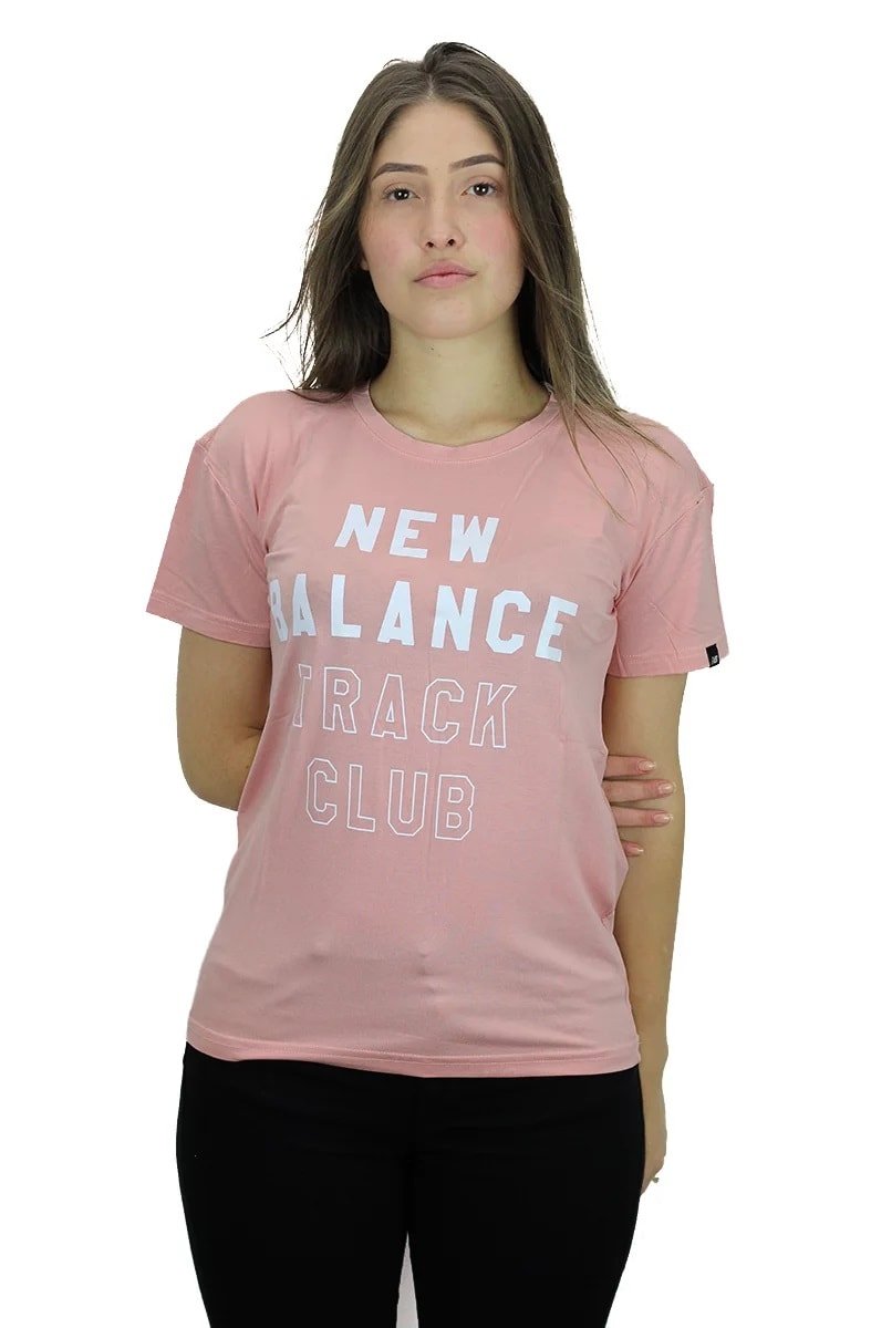 CAMISETA NEW BALANCE FEMININA ESSENTIALS TC CLASSICS ROSA - NewSkull