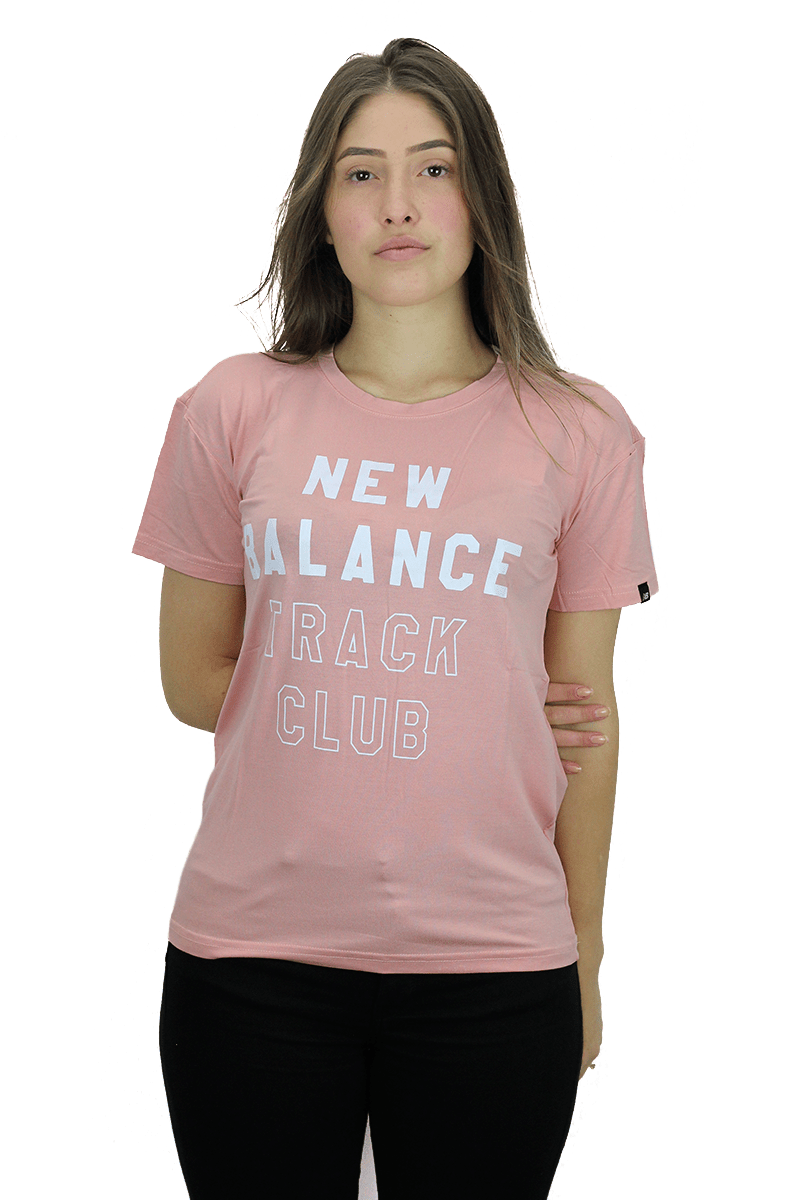 CAMISETA NEW BALANCE FEMININA ESSENTIALS TC CLASSICS ROSA - NewSkull