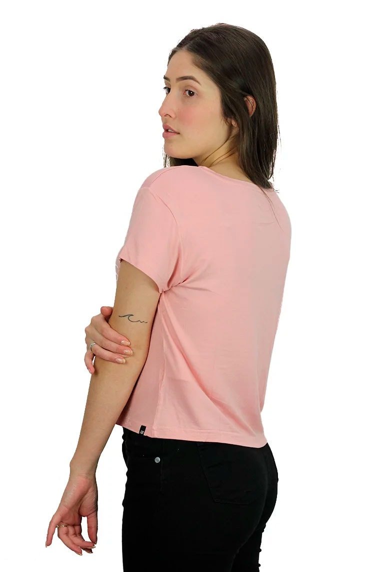 CAMISETA NEW BALANCE FEMININA NB ATHLETICS CROPPED ROSA - NewSkull