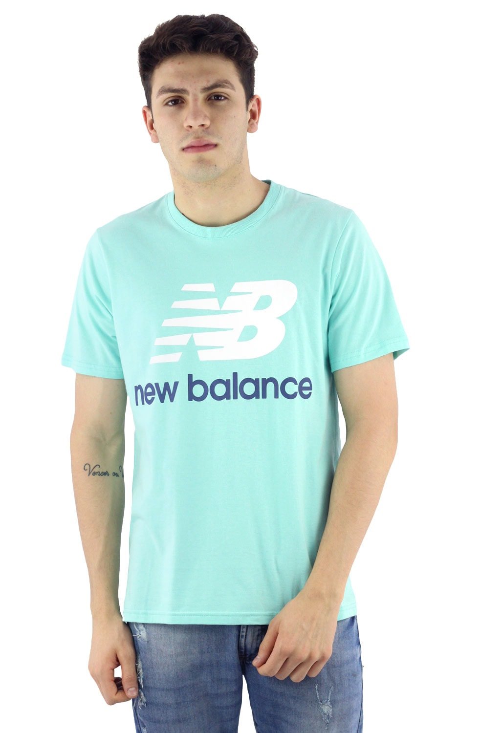 Camiseta New Balance Logo Colors Verde - NewSkull