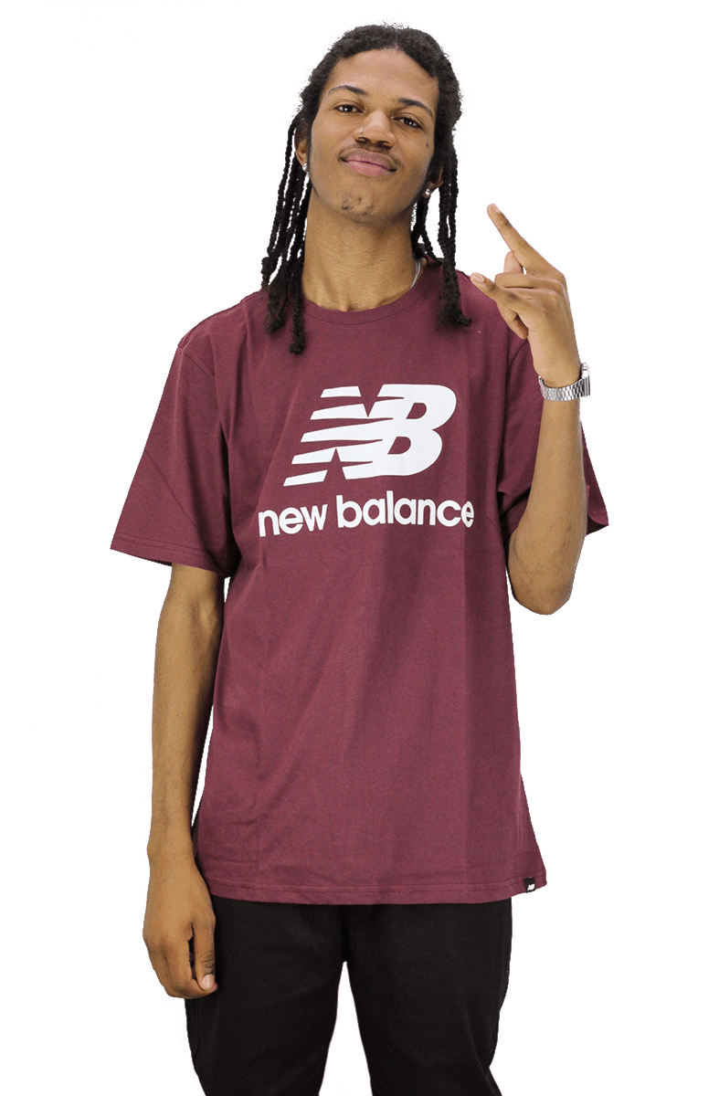 CAMISETA NEW BALANCE STACKED LOGO BORDO - NewSkull