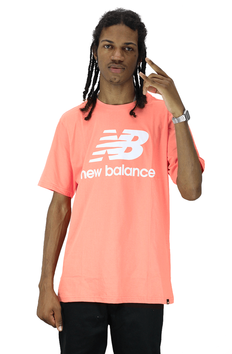 CAMISETA NEW BALANCE STACKED LOGO LARANJA - NewSkull
