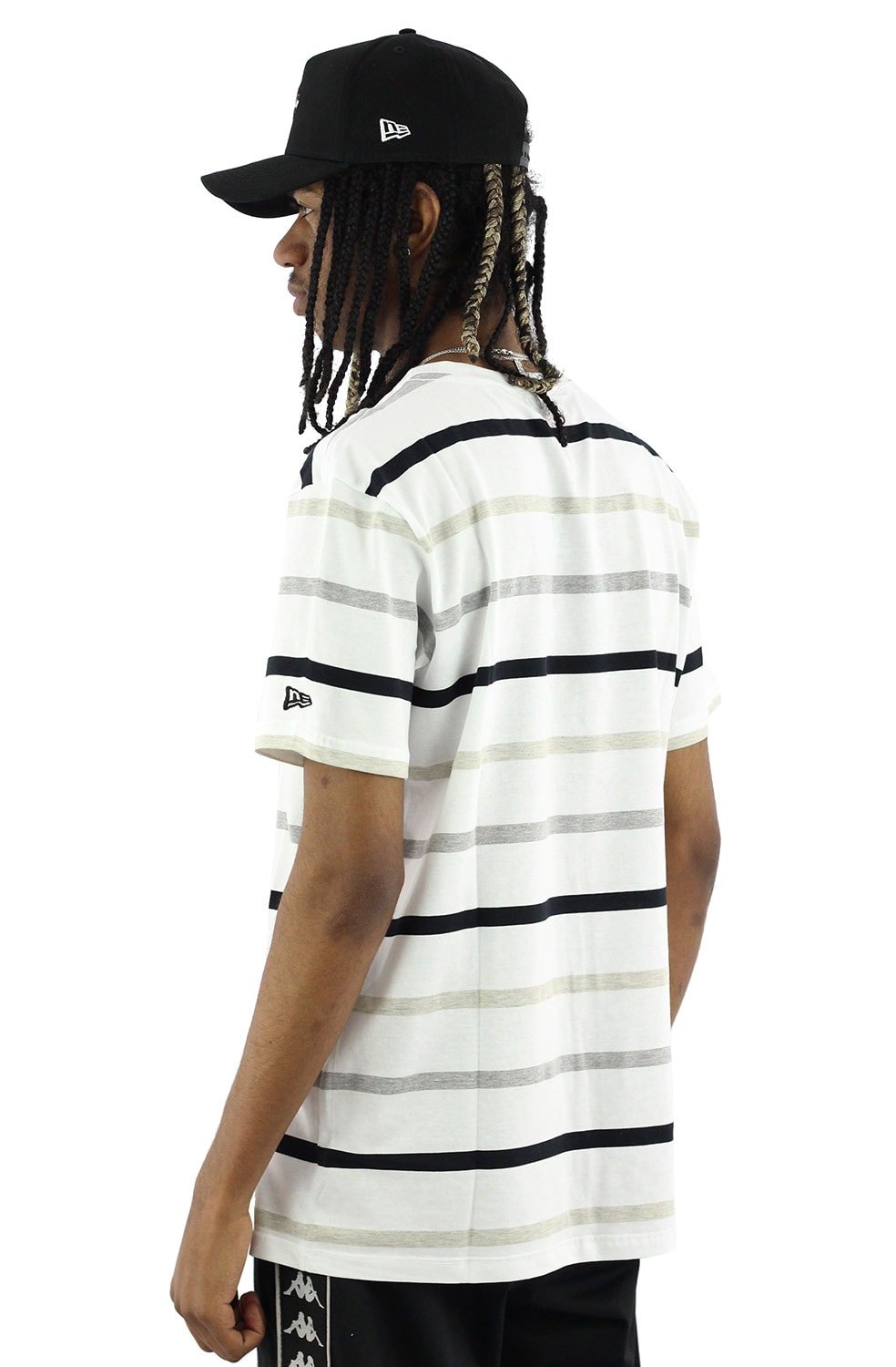 Camiseta NEW ERA Color Strip Oakland Raiders Branca - NewSkull