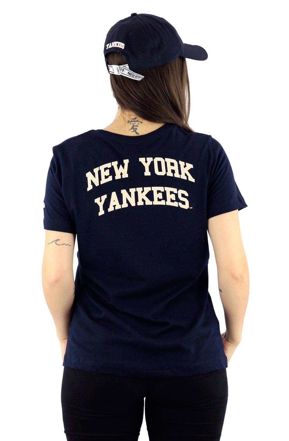 Camiseta New Era MLB New York Yankees Feminina Azul Marinho - NewSkull