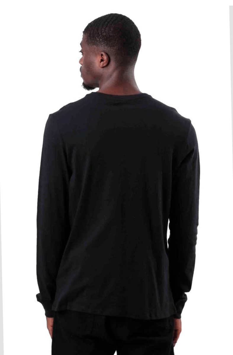 CAMISETA NIKE BOX LOGO MANGA LONGA PRETA - NewSkull