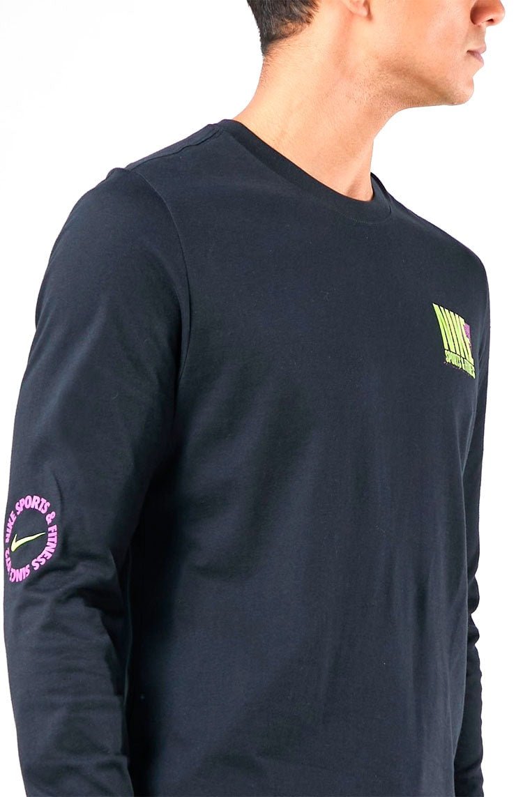 Camiseta Nike Manga Longa Dri - Fit WC1 Preto/Verde - NewSkull