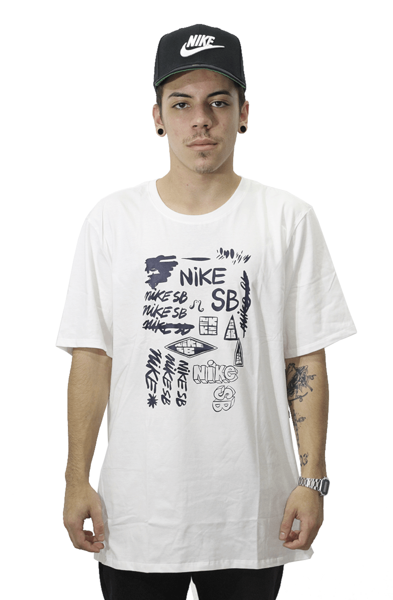 Camiseta Nike SB Art Branco - NewSkull