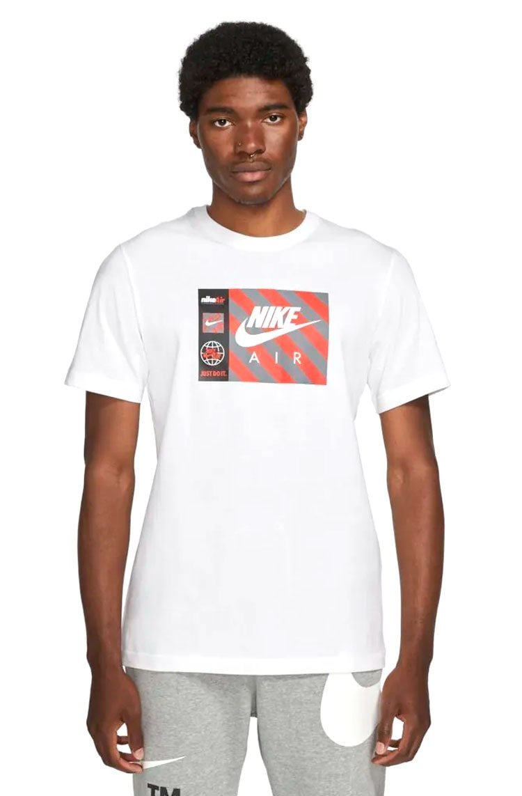 Camiseta Nike Sportswear Air Branca/Vermelha - NewSkull