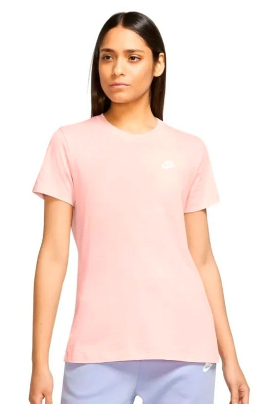 Camiseta Nike Sportswear Asbury Feminina Rosa/Branco - NewSkull