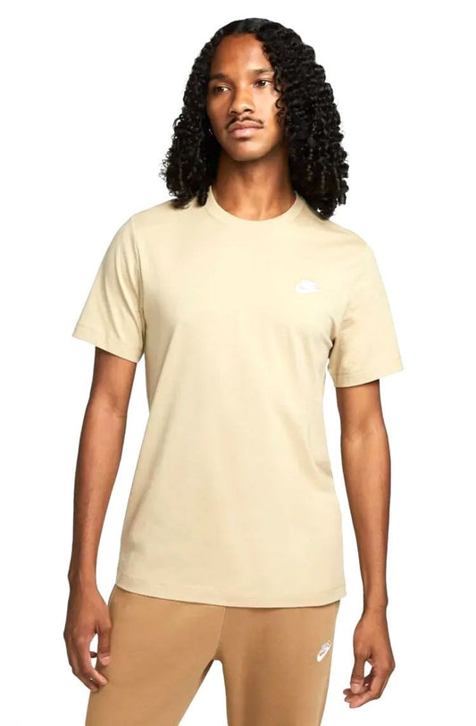 Camiseta Nike Sportswear Club Bege/Branco - NewSkull