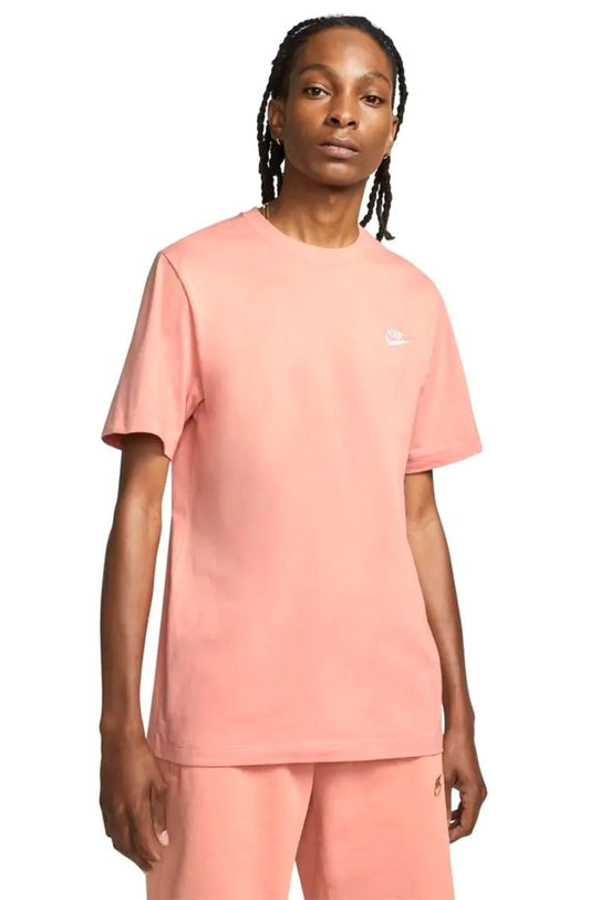 Camiseta Nike Sportswear Club Rosa/Branco - NewSkull
