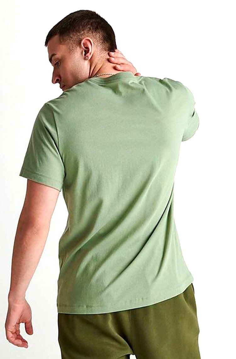 Camiseta Nike Sportswear Club Verde Escuro/Branco - NewSkull