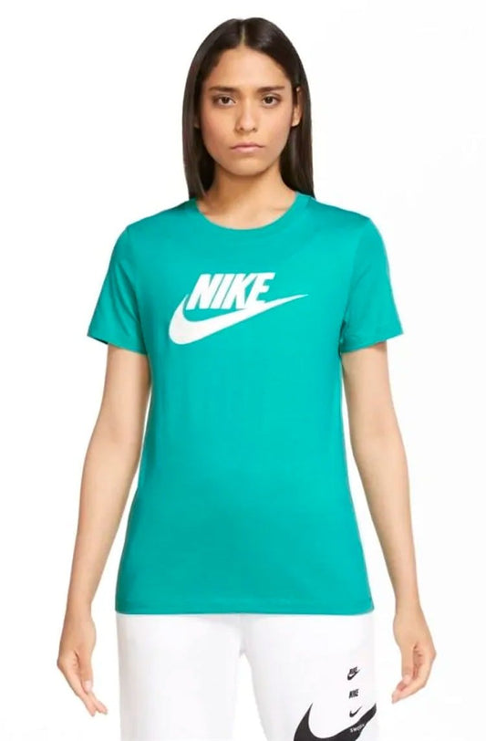Camiseta Nike Sportswear Essential Feminina Verde/Branco - NewSkull