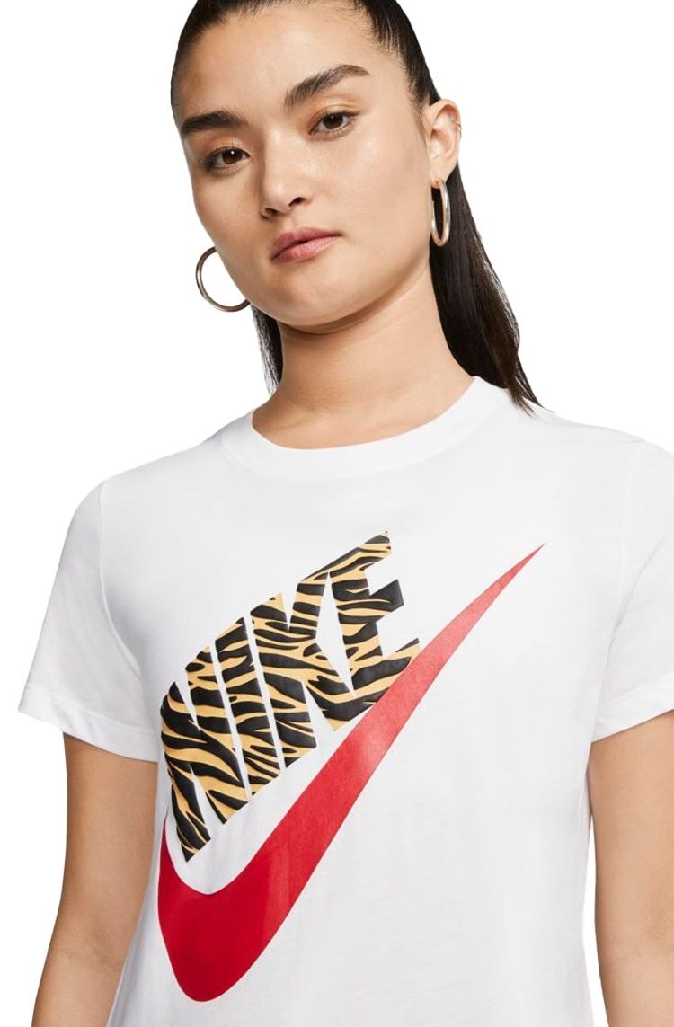 Camiseta NIKE Sportswear Futura Tiger Feminina Branca - NewSkull