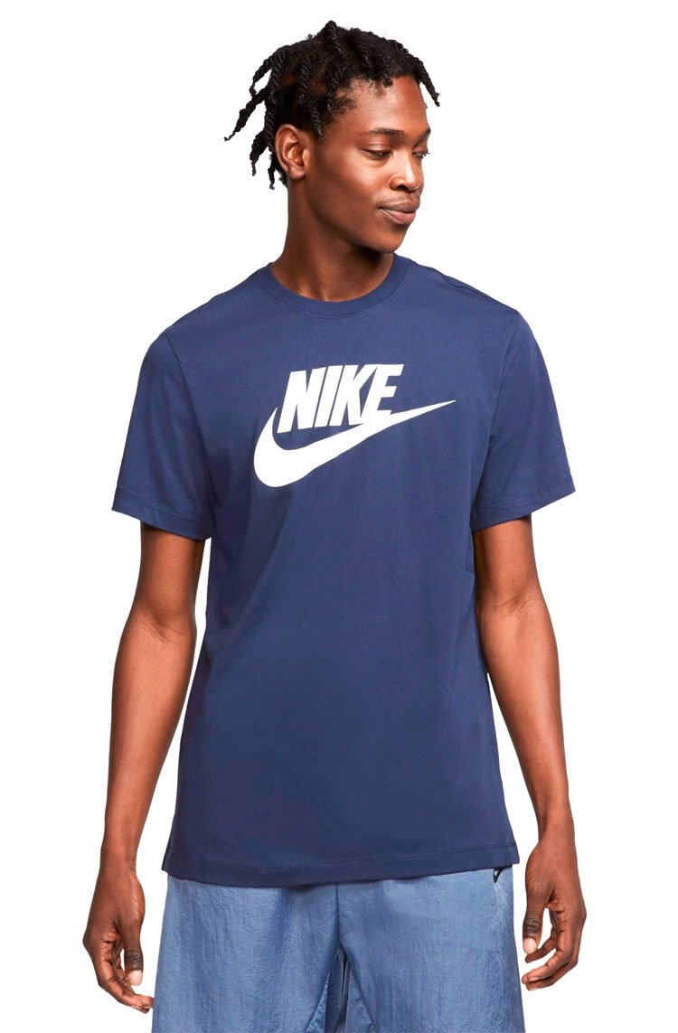 Camiseta Nike Sportswear Icon Futura Masculina Azul/Branco - NewSkull