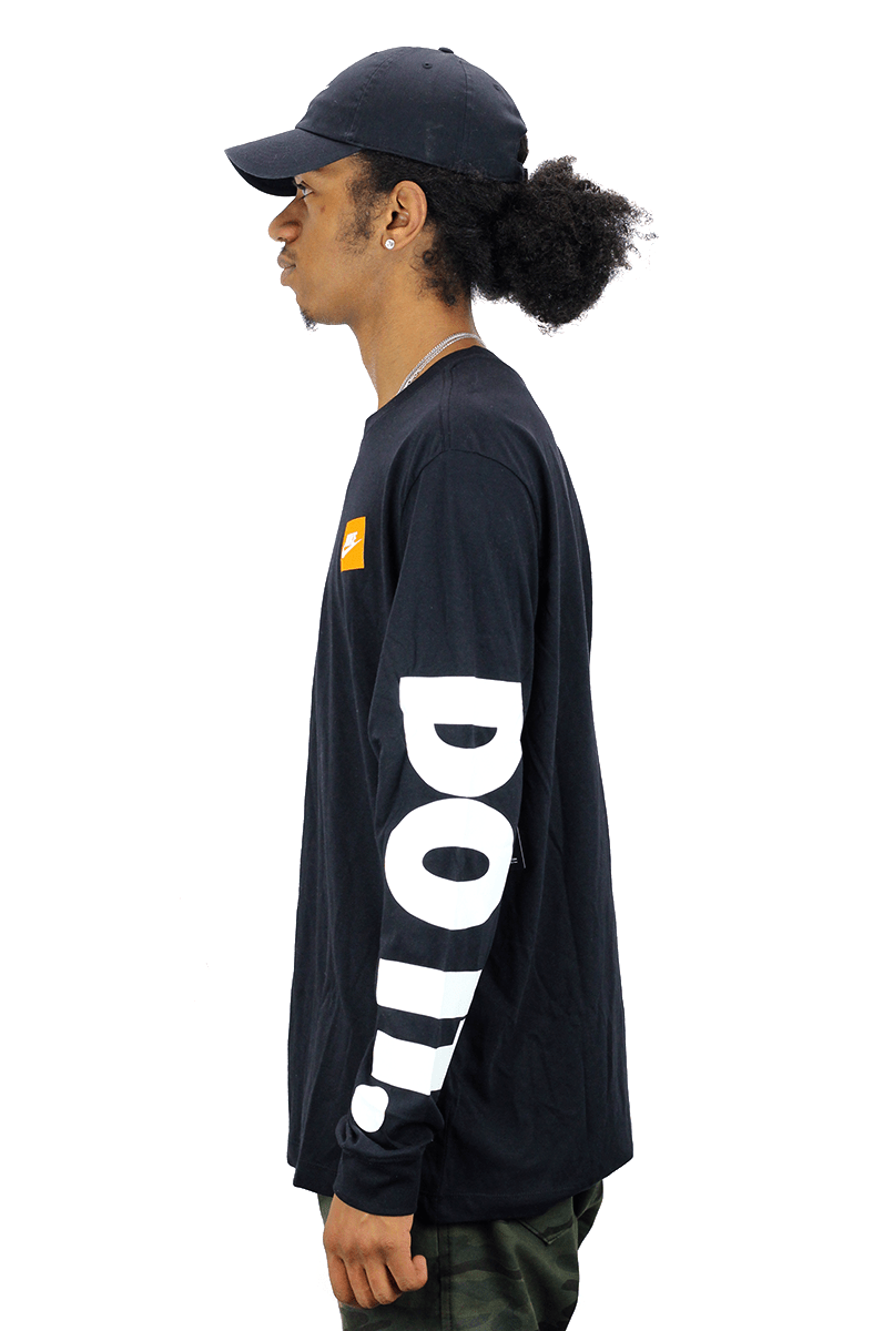 CAMISETA NIKE SPORTSWEAR JDI MANGA LONGA PRETA - NewSkull