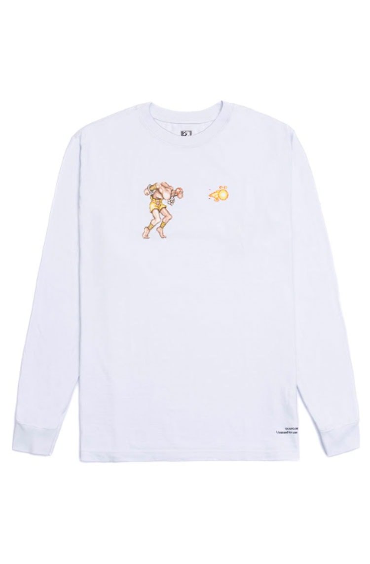 Camiseta OUS Street Fighter II Long Sleeve Dhalsim Branco - NewSkull