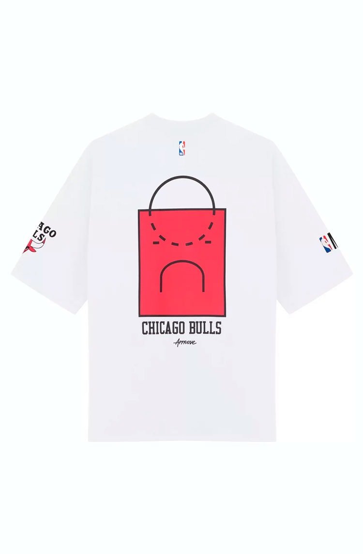 Camiseta Oversized Approve X NBA Bulls Off White/Vermelho - NewSkull