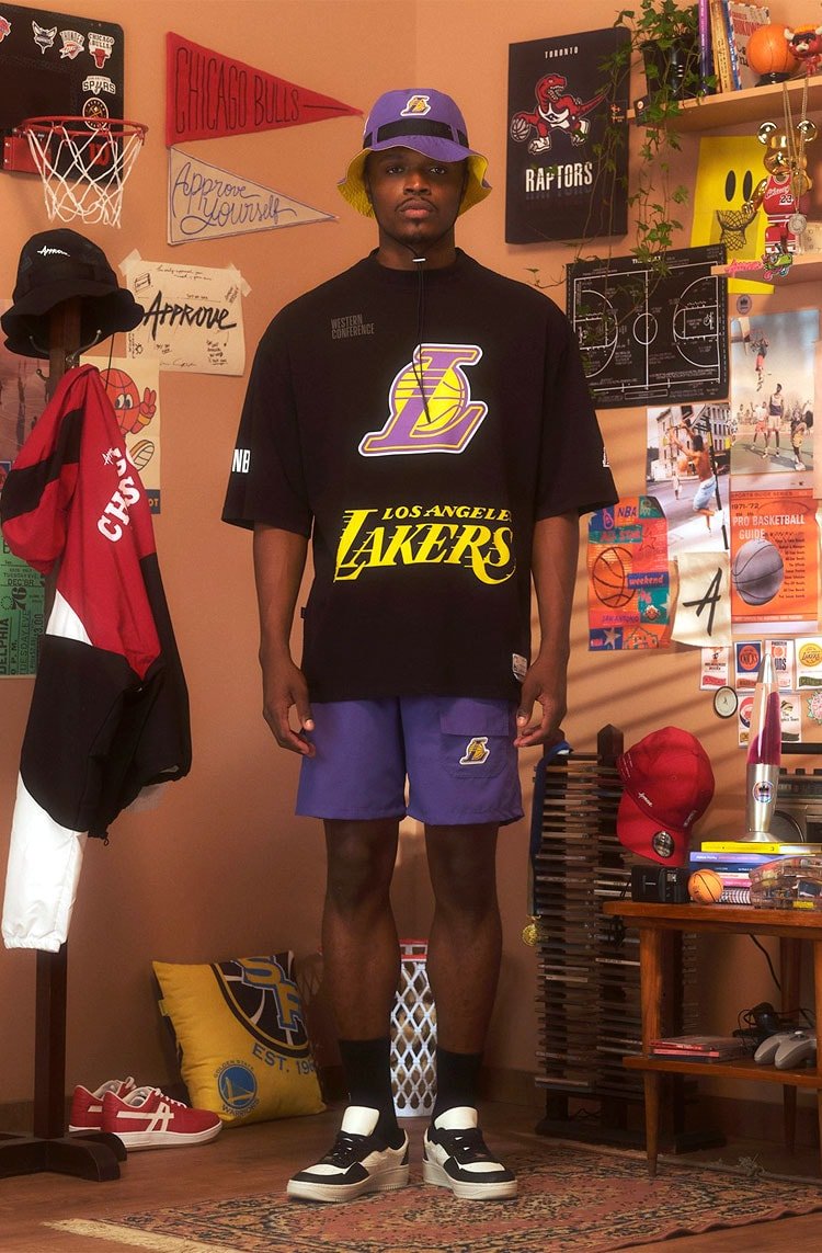 Camiseta Oversized Approve X NBA Lakers Preto/Amarelo - NewSkull