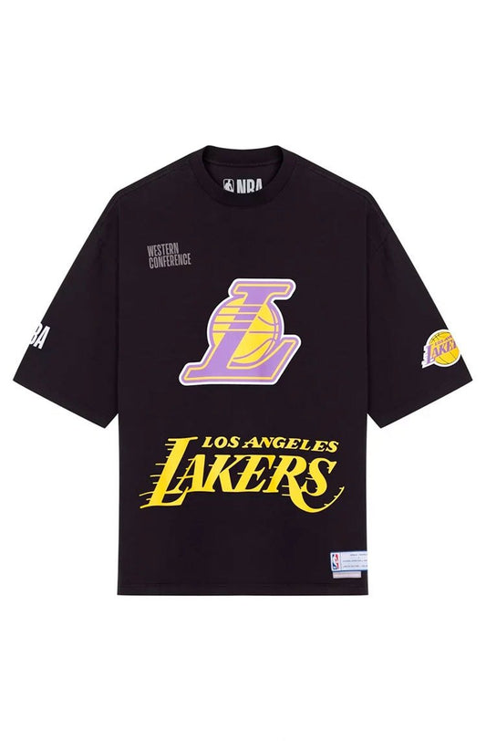 Camiseta Oversized Approve X NBA Lakers Preto/Amarelo - NewSkull