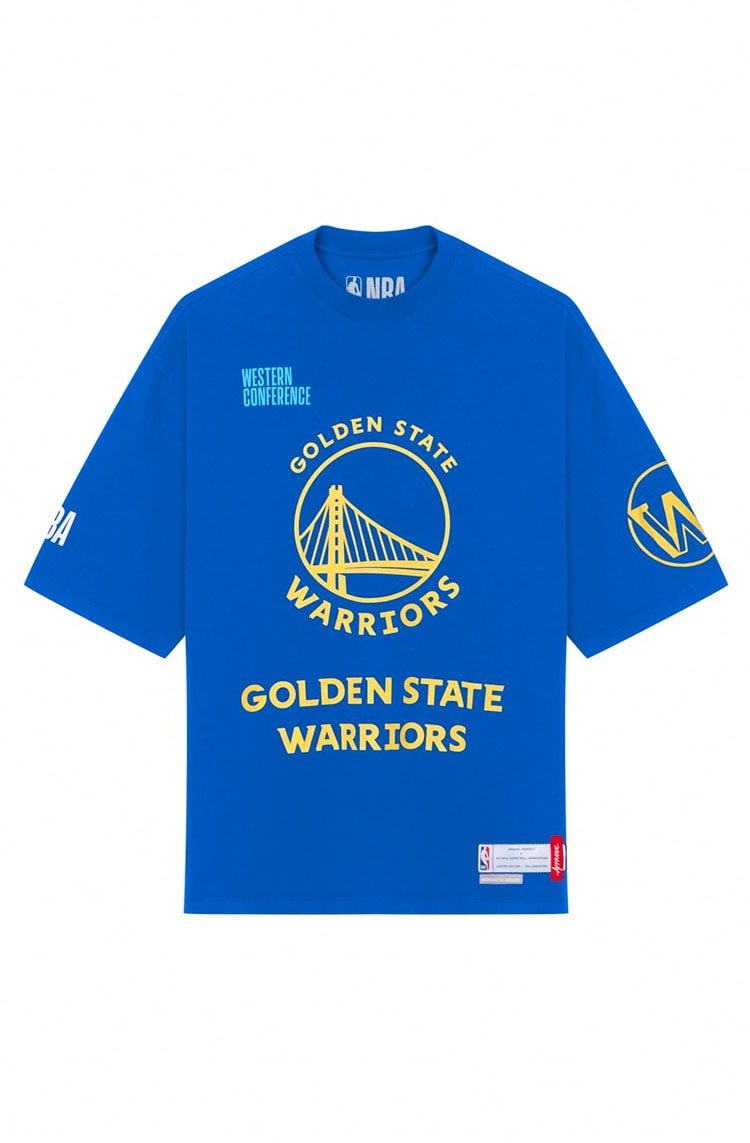 Camiseta Oversized Approve X NBA Warriors Azul/Amarelo - NewSkull