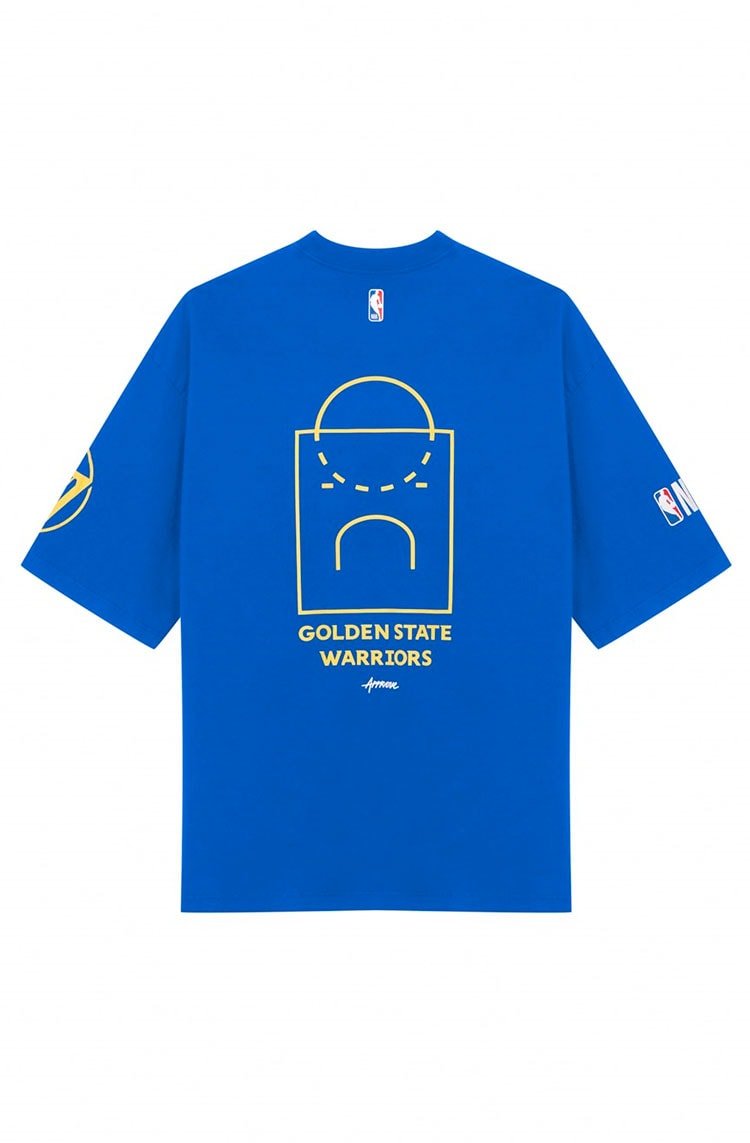 Camiseta Oversized Approve X NBA Warriors Azul/Amarelo - NewSkull