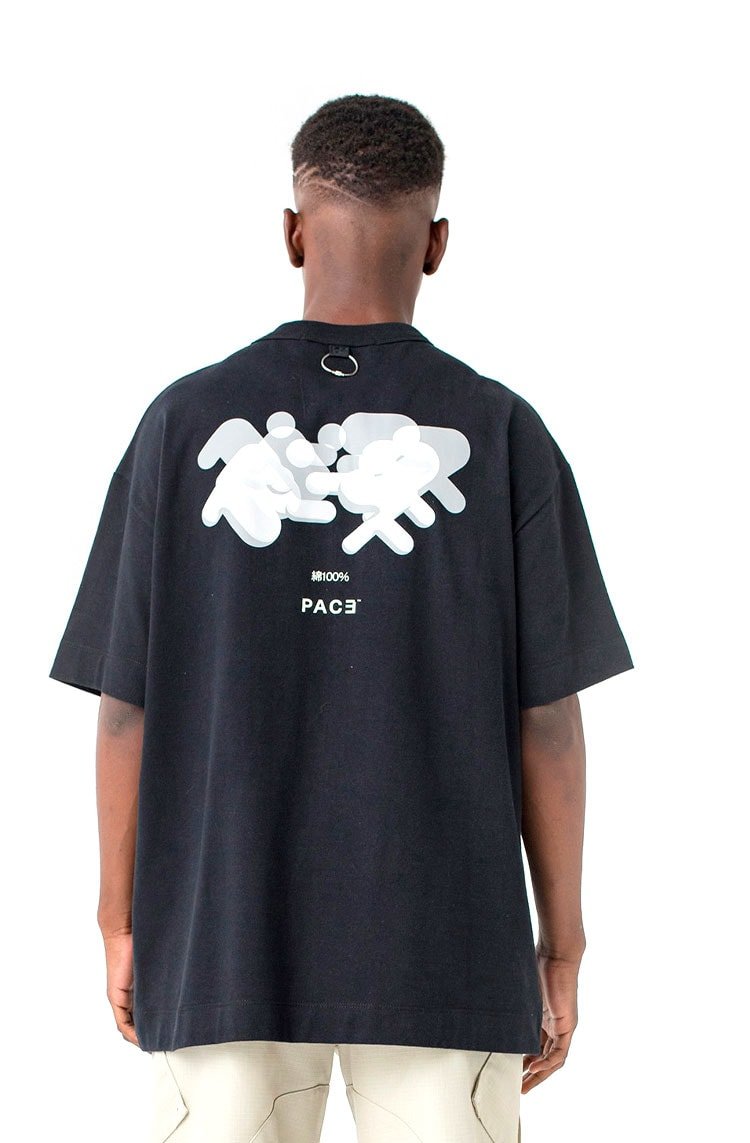 Camiseta PACE 100% Cotton Regular Preto - NewSkull