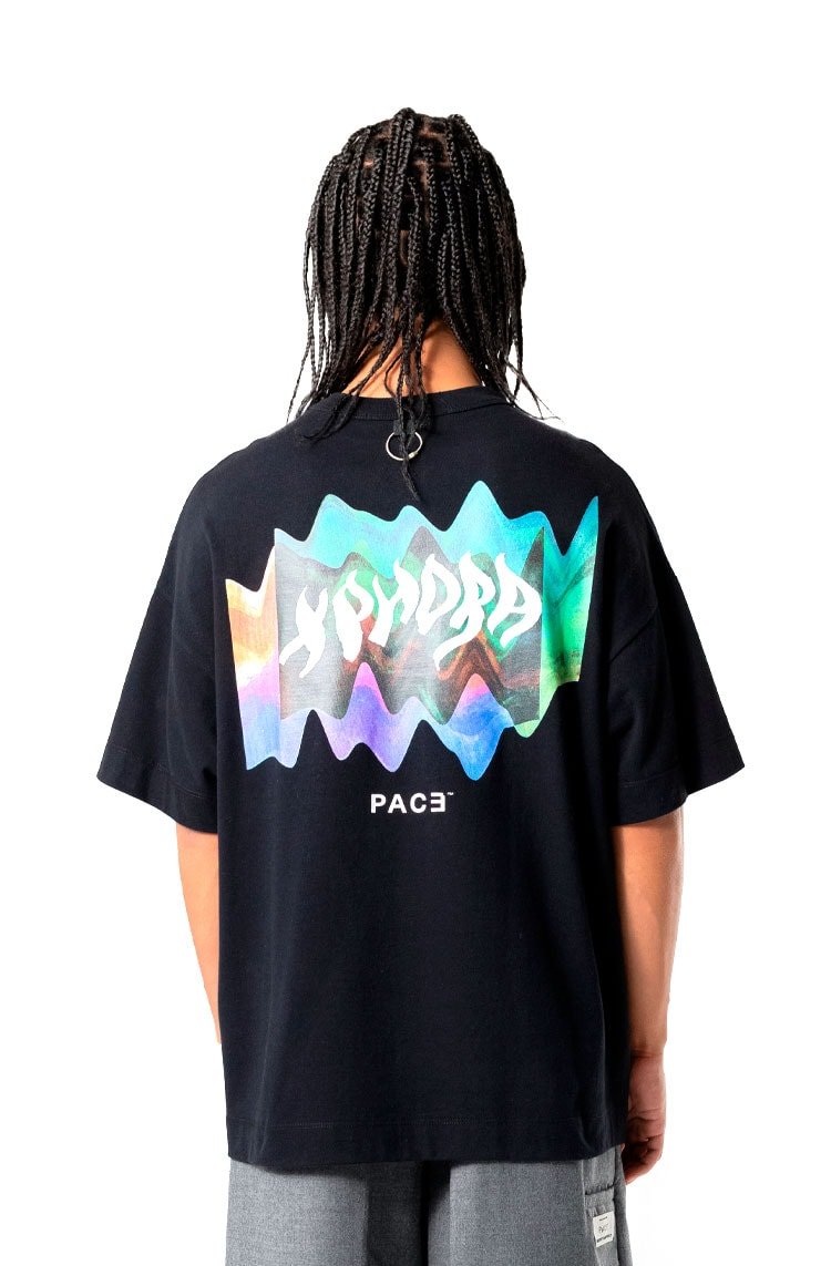 Camiseta PACE Aurora Oversized Preto - NewSkull