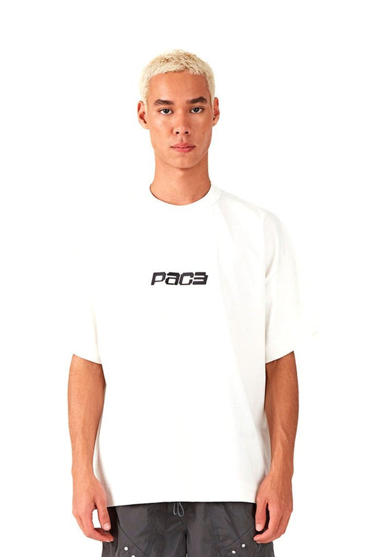 Camiseta PACE GRID Oversized Off White - NewSkull