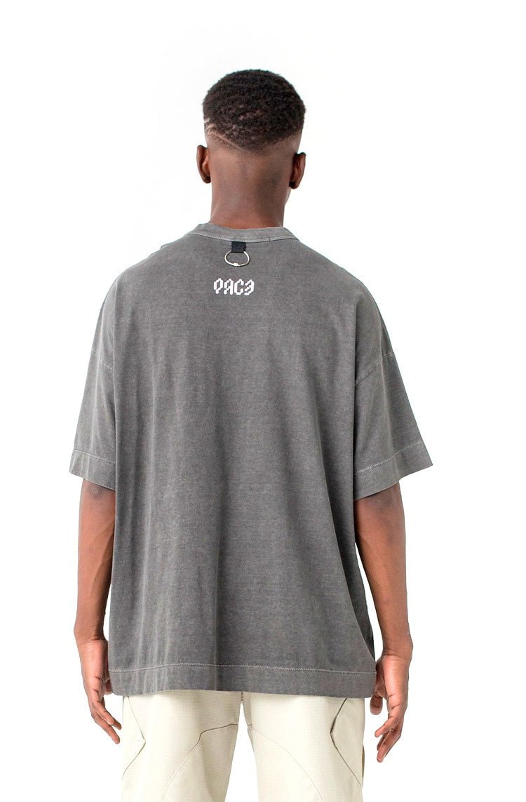 Camiseta PACE Xpp Oversized Washed Preto - NewSkull
