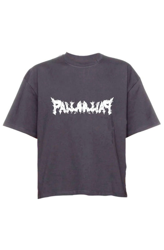 Camiseta Palla Electrocut Cinza/Branco - NewSkull