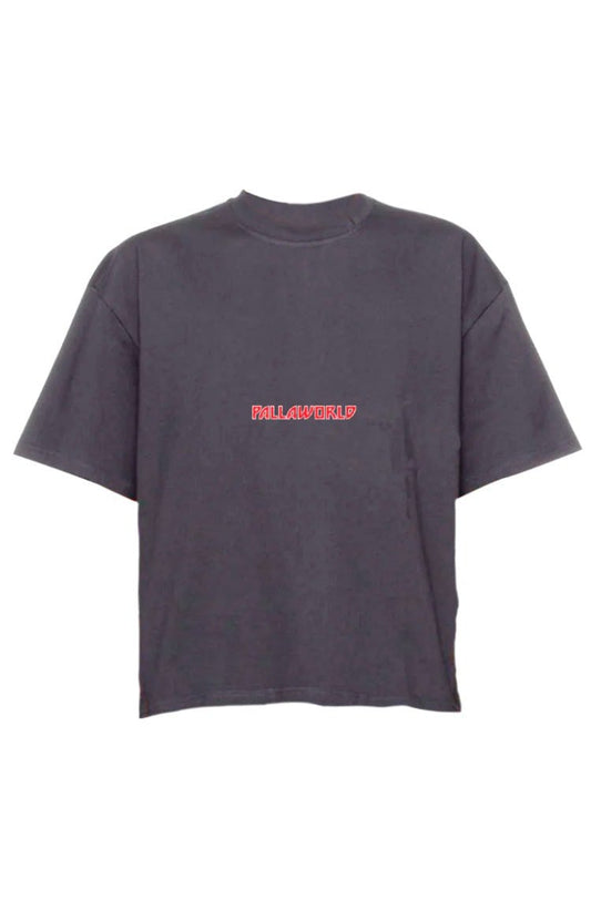 Camiseta Palla Scripture Cinza/Vermelho - NewSkull