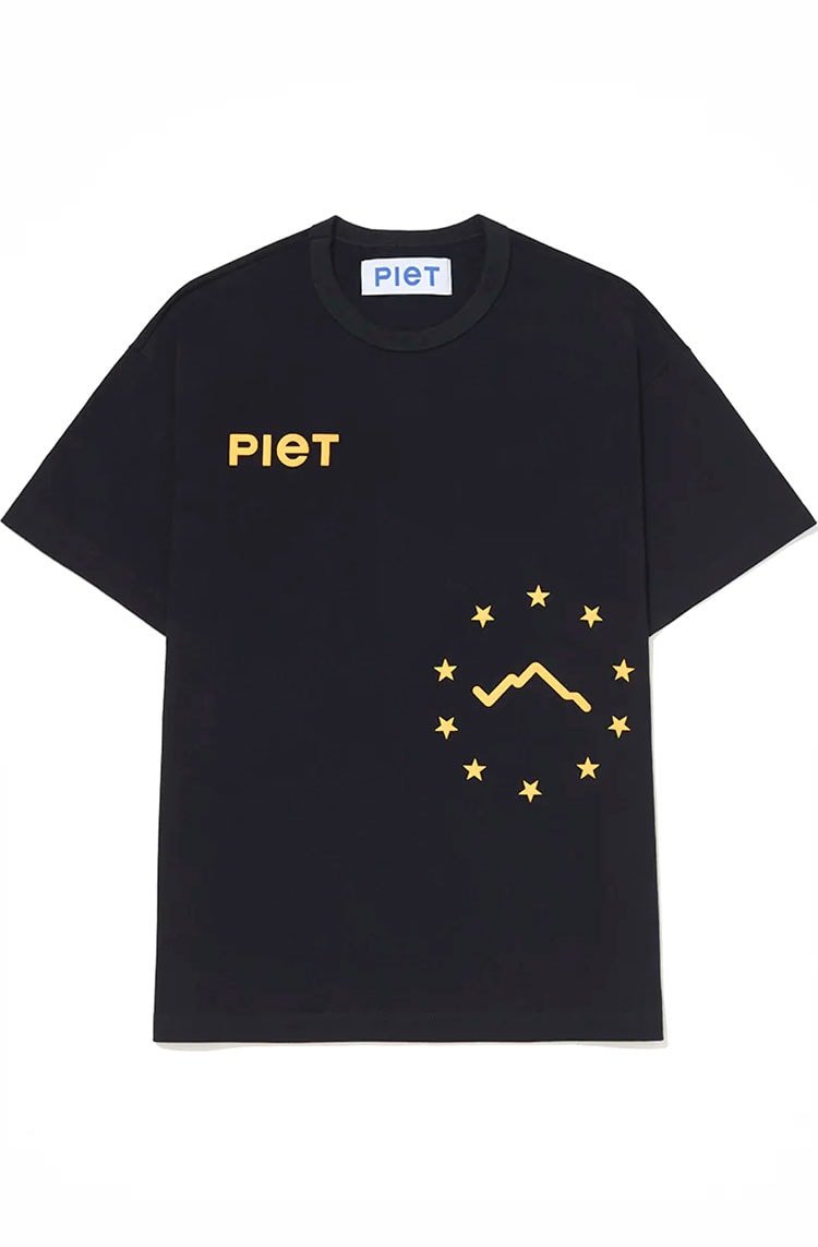 Camiseta Piet 12'22' Tee S - Fit Preto/Amarelo - NewSkull