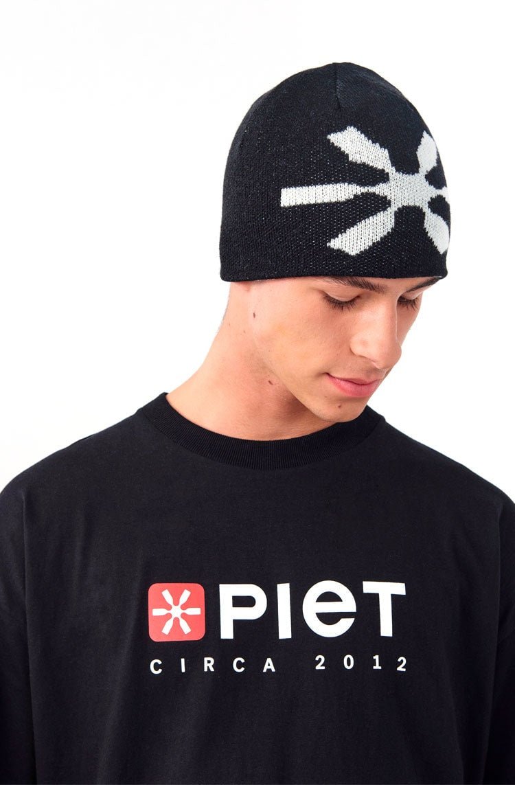 Camiseta Piet Circa Oversized Preto/Branco - NewSkull